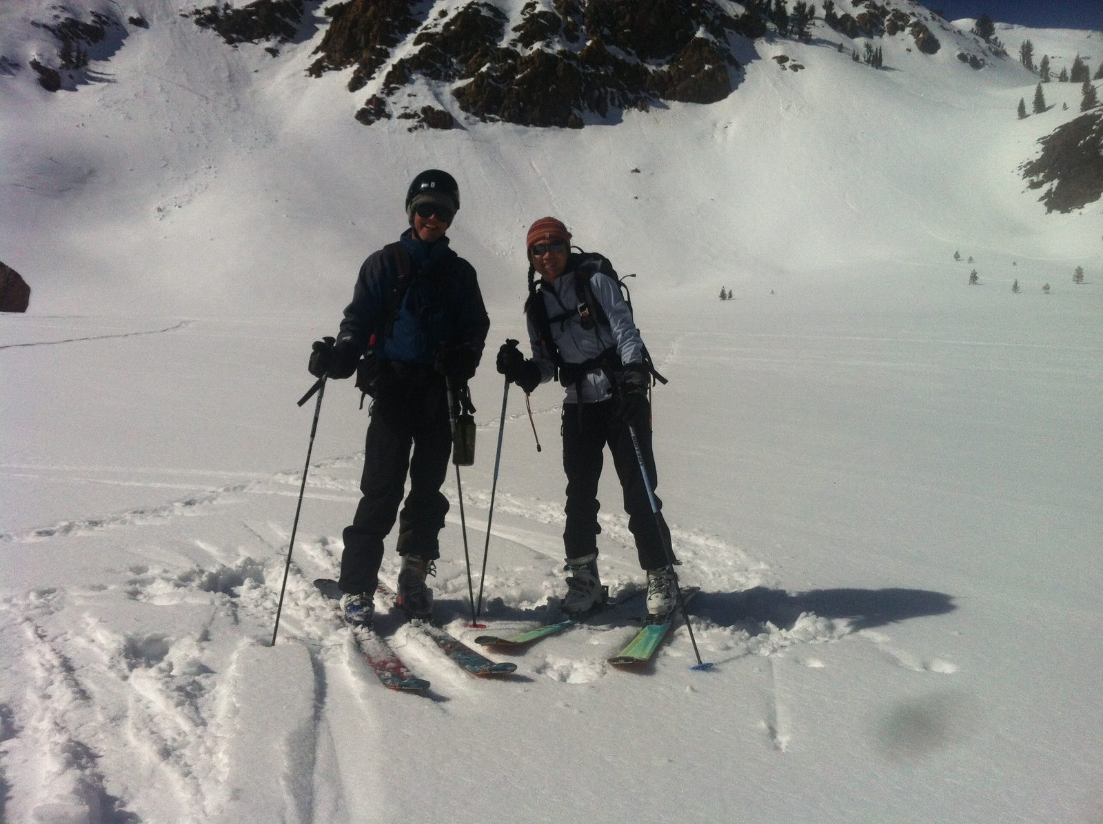 Marlin and Dong after a successful ski run down Red Lake Peak.