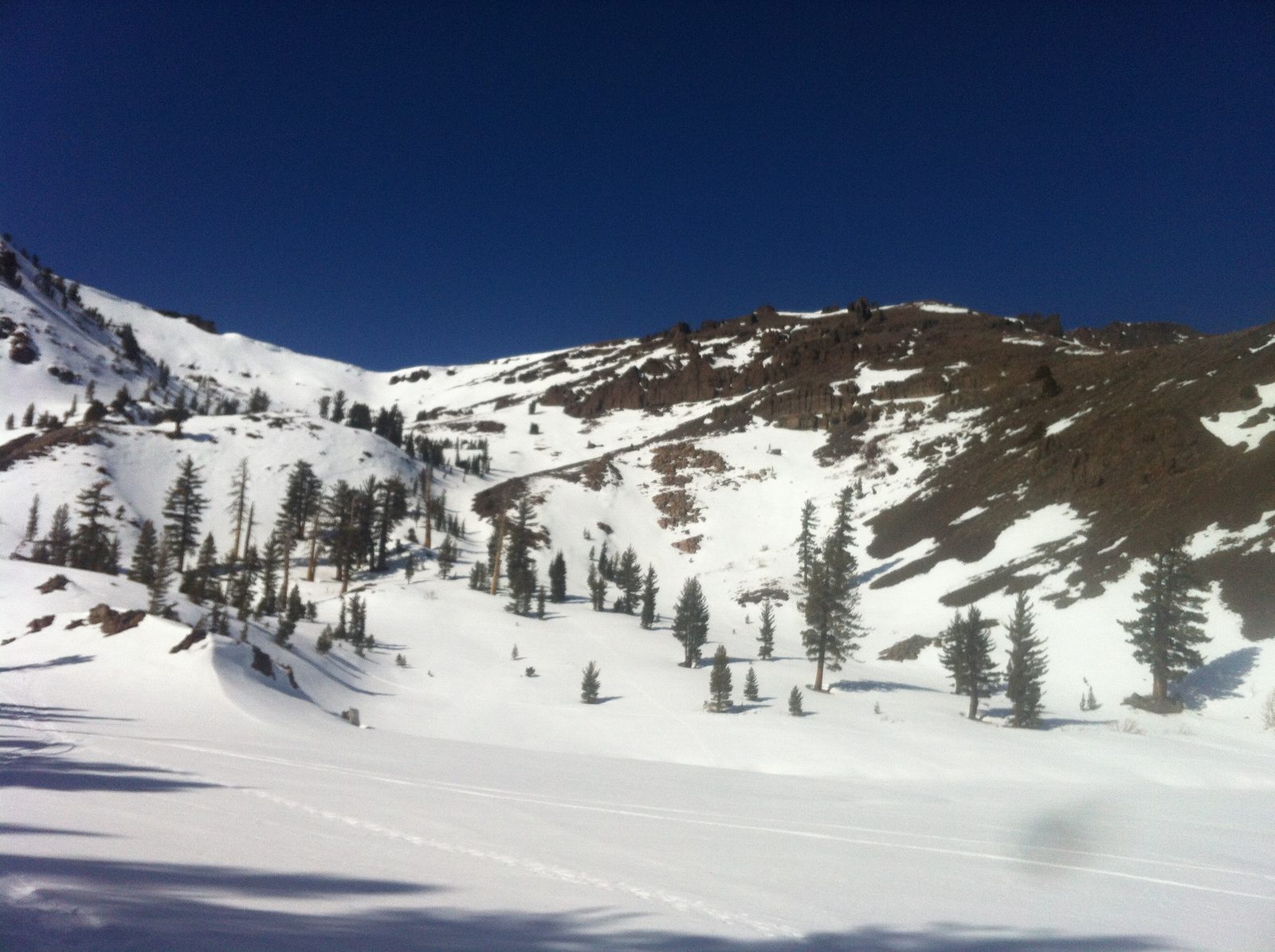 Valley between Red Lake Peak and Stevens Peak.
