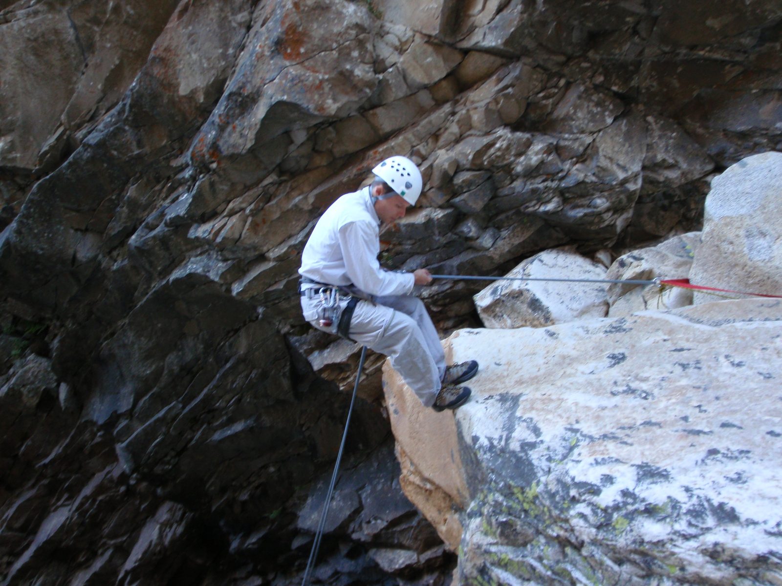 For once in my life, could there be a rappel without an awkward start?