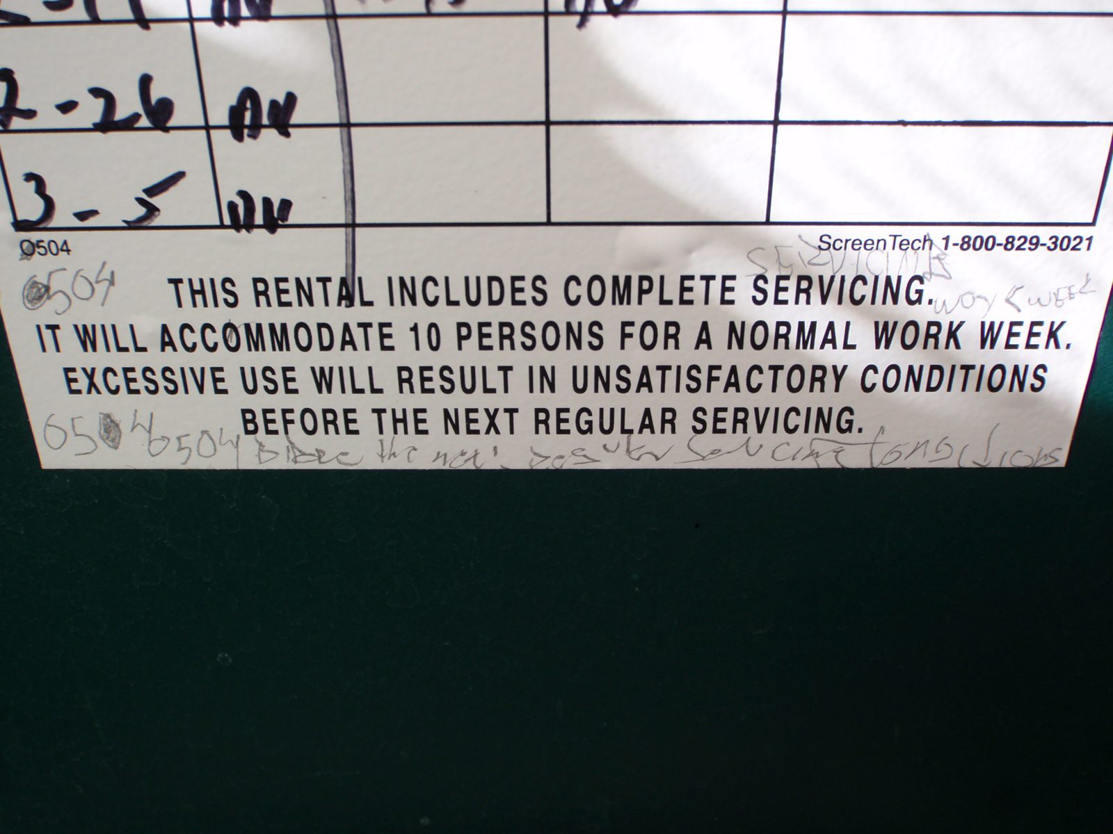A sign inside the port-o-potty at the crayfish boil.  Also, apparently someone decided to use it...