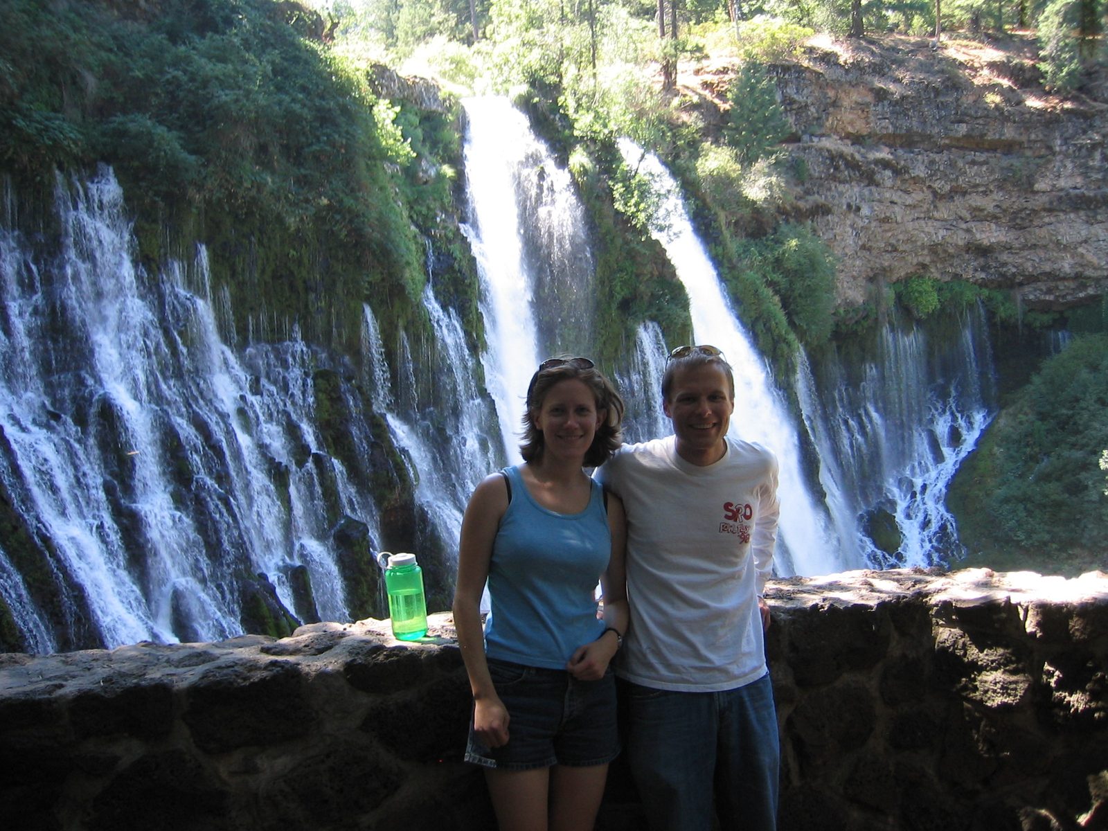 Alison and John in front of the falls.