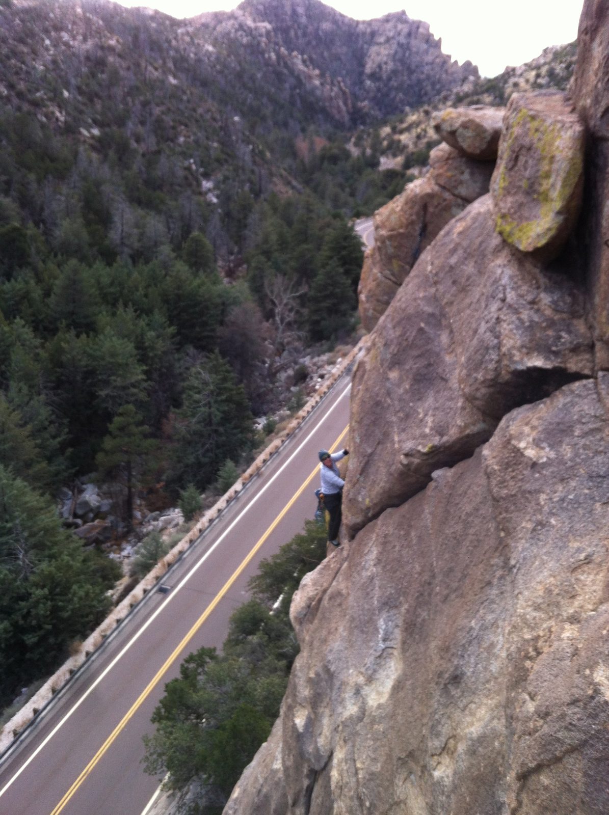 Catherine taking another lap up George's Buttress on the day after Christmas.