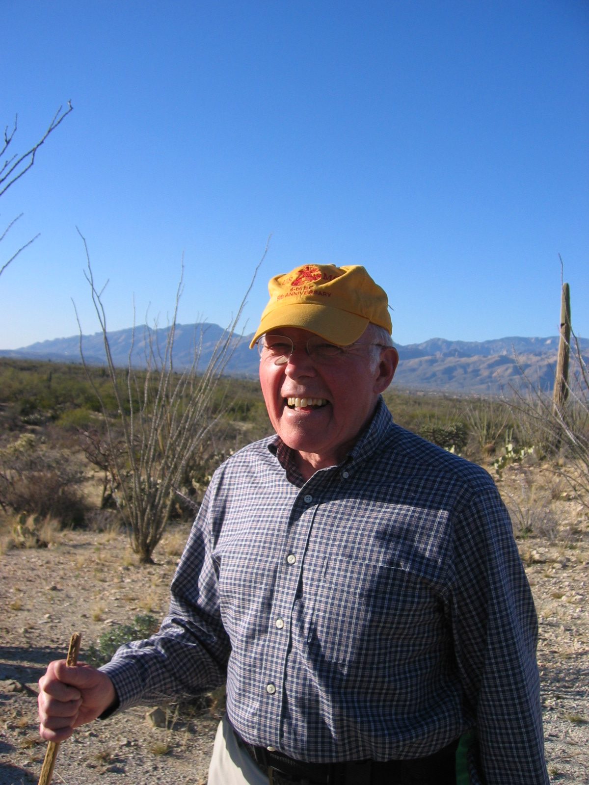 Dad laughing on the hike back.