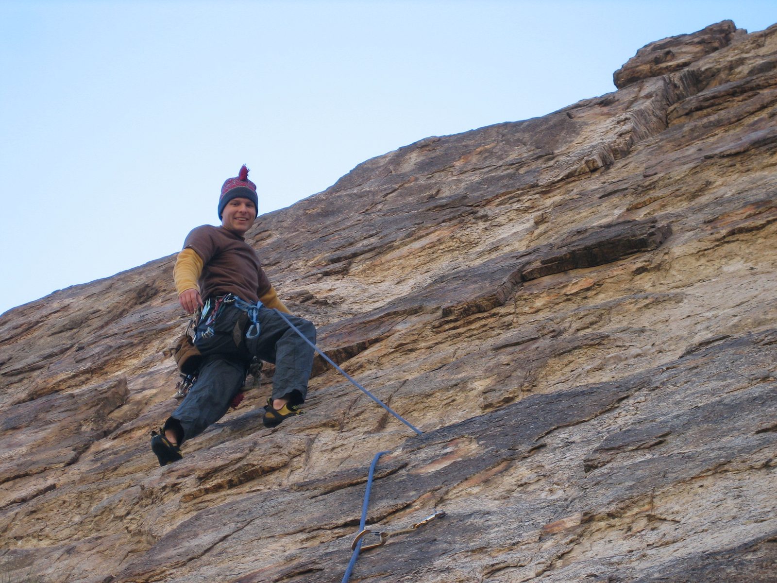 John leading some 5.8 route, appropriately named Unemployment Line or Resume Builder (I forget...