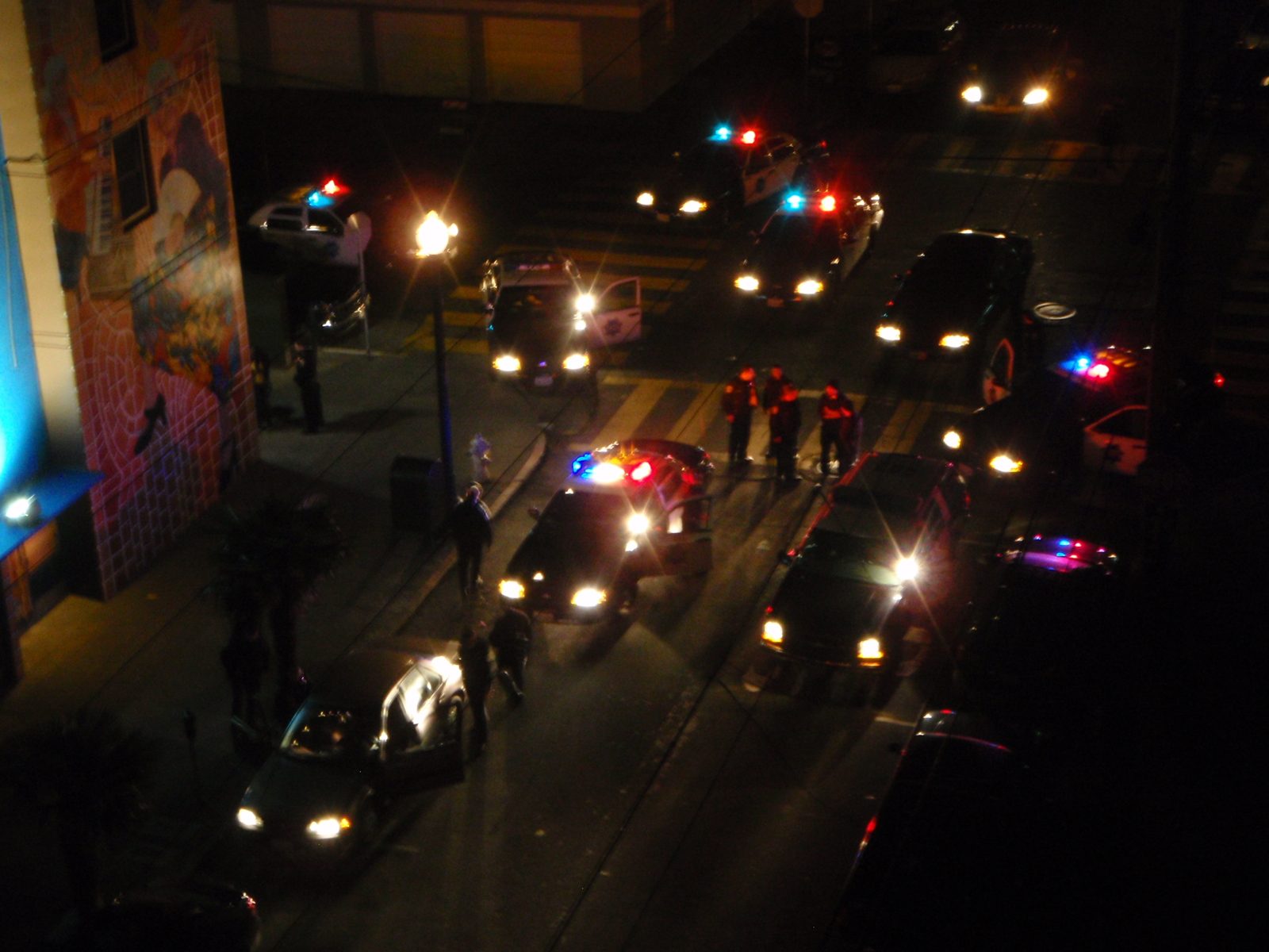 Just another night in the 'hood.  Who knows what these folks did wrong, but apparently it was...
