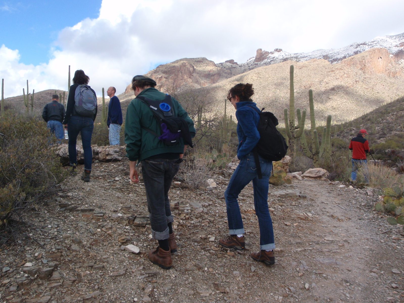 Setting off on a hike to Finger Rock in the Catalina Mountains north of Tucson.