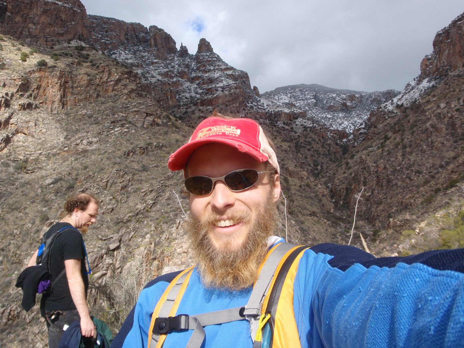 John, self portrait on the Finger Rock Trail. Peter in the background.