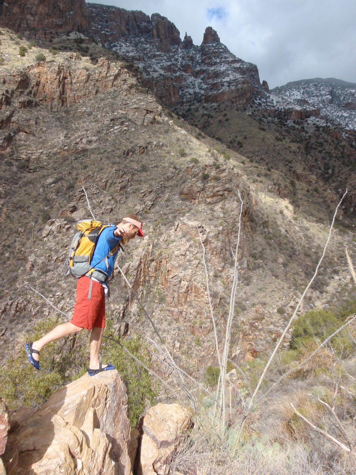 I decided to break in my brand new Vibram Five Finger shoes on this hike.