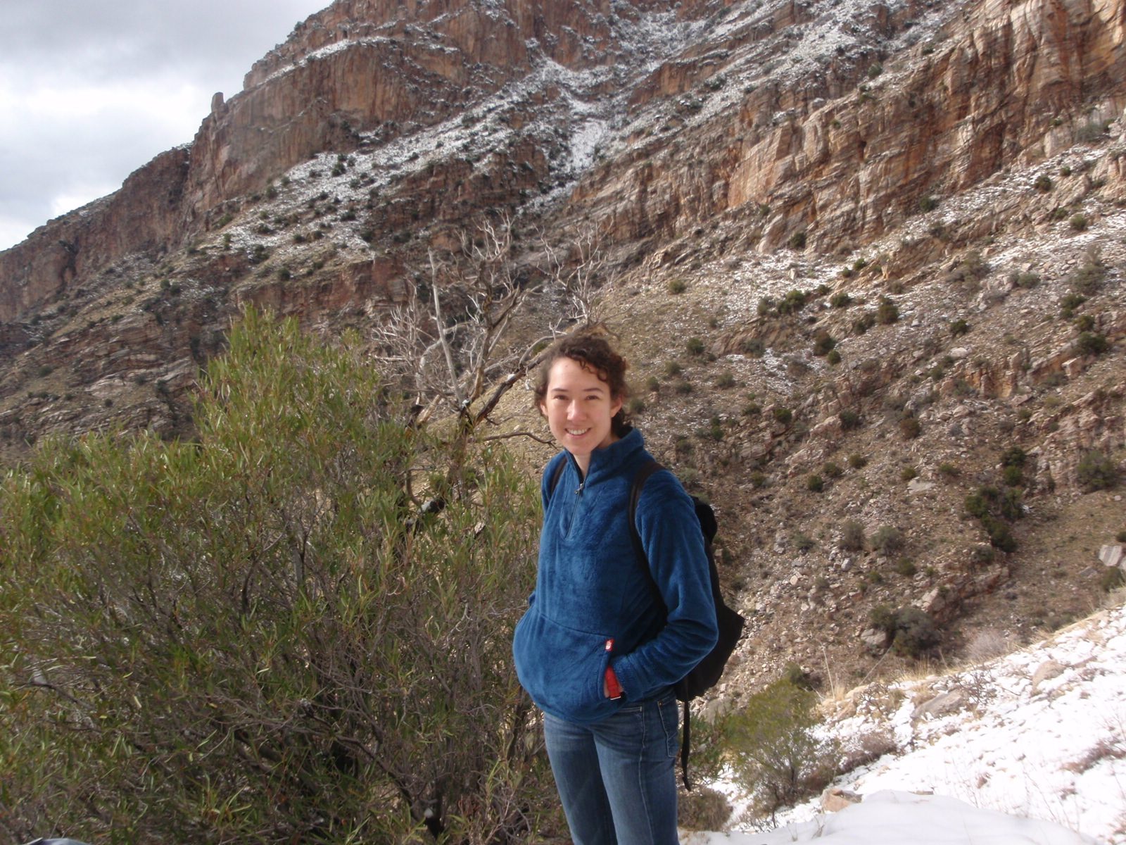 Mel, on the way back down.