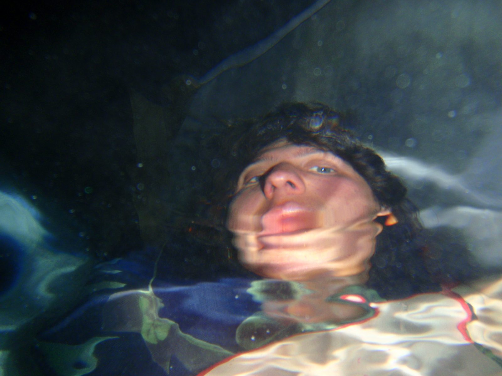 Mel in the hot tub.