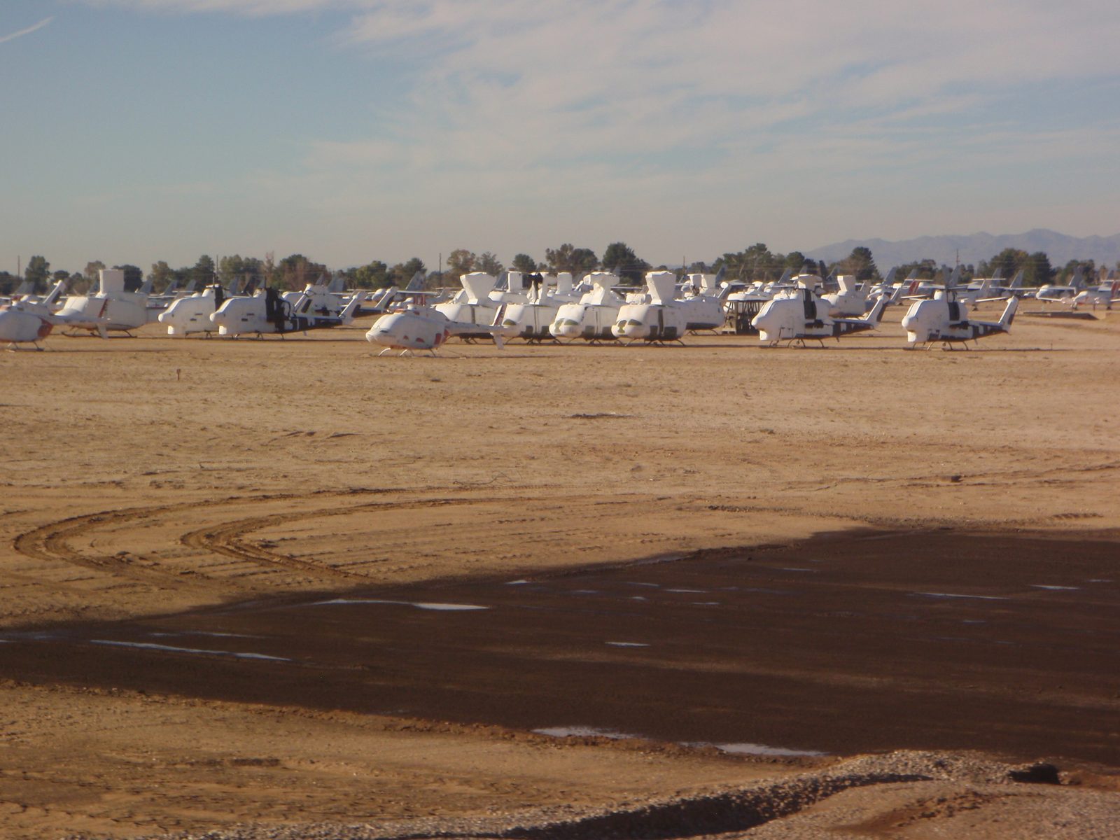 Helicopters in shrink wrap.