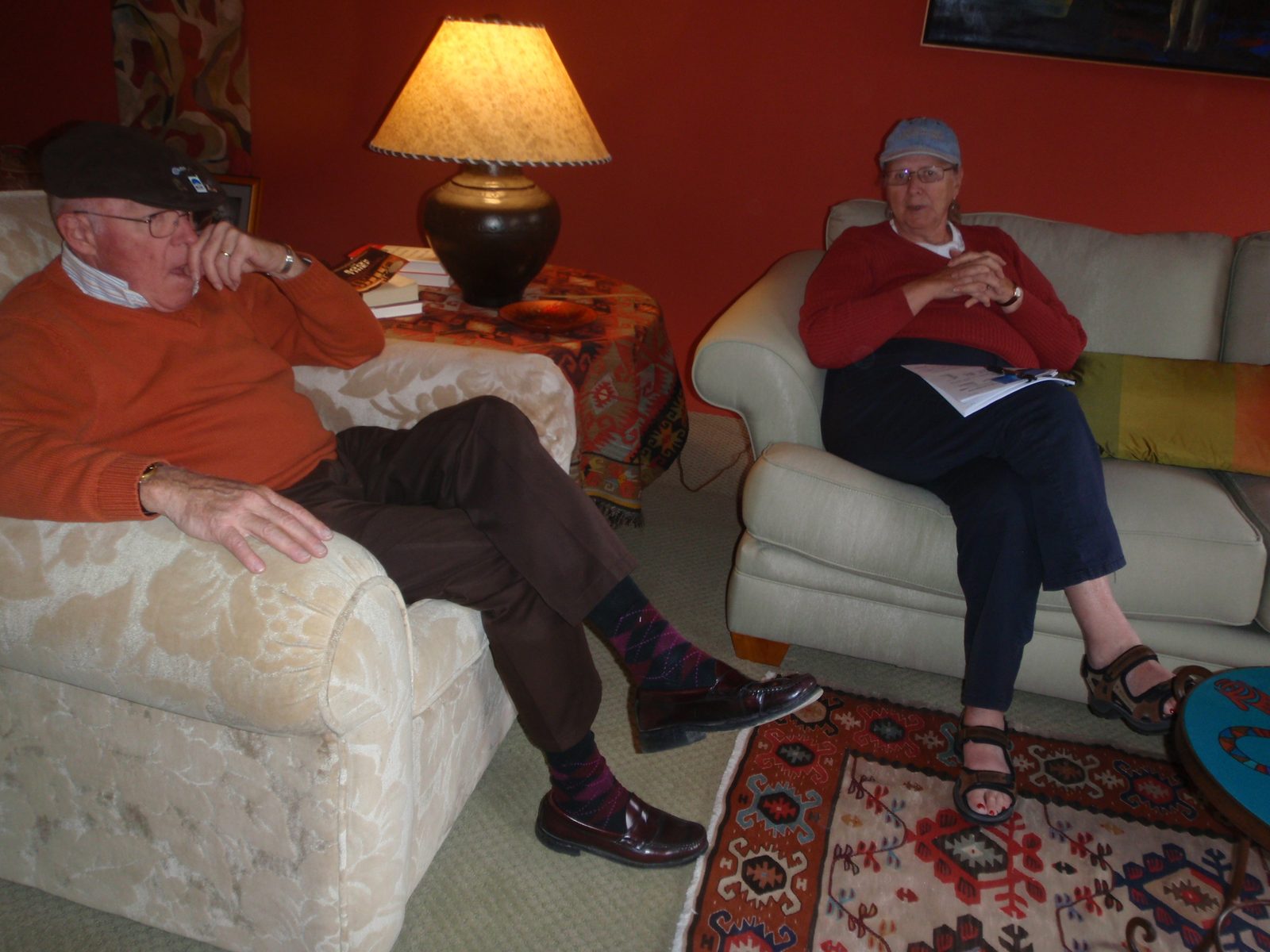 Dad and Mom discussing whether to buy the house, as I remember.