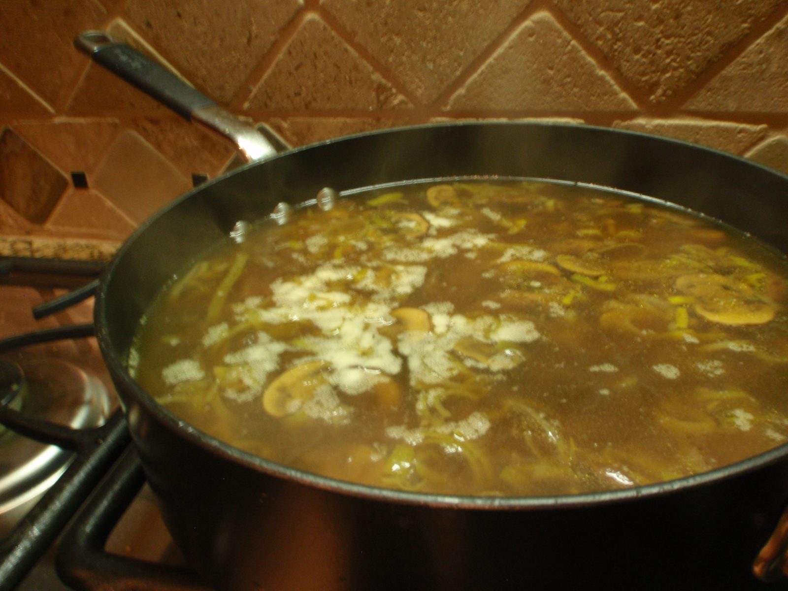 Stock cooking away.