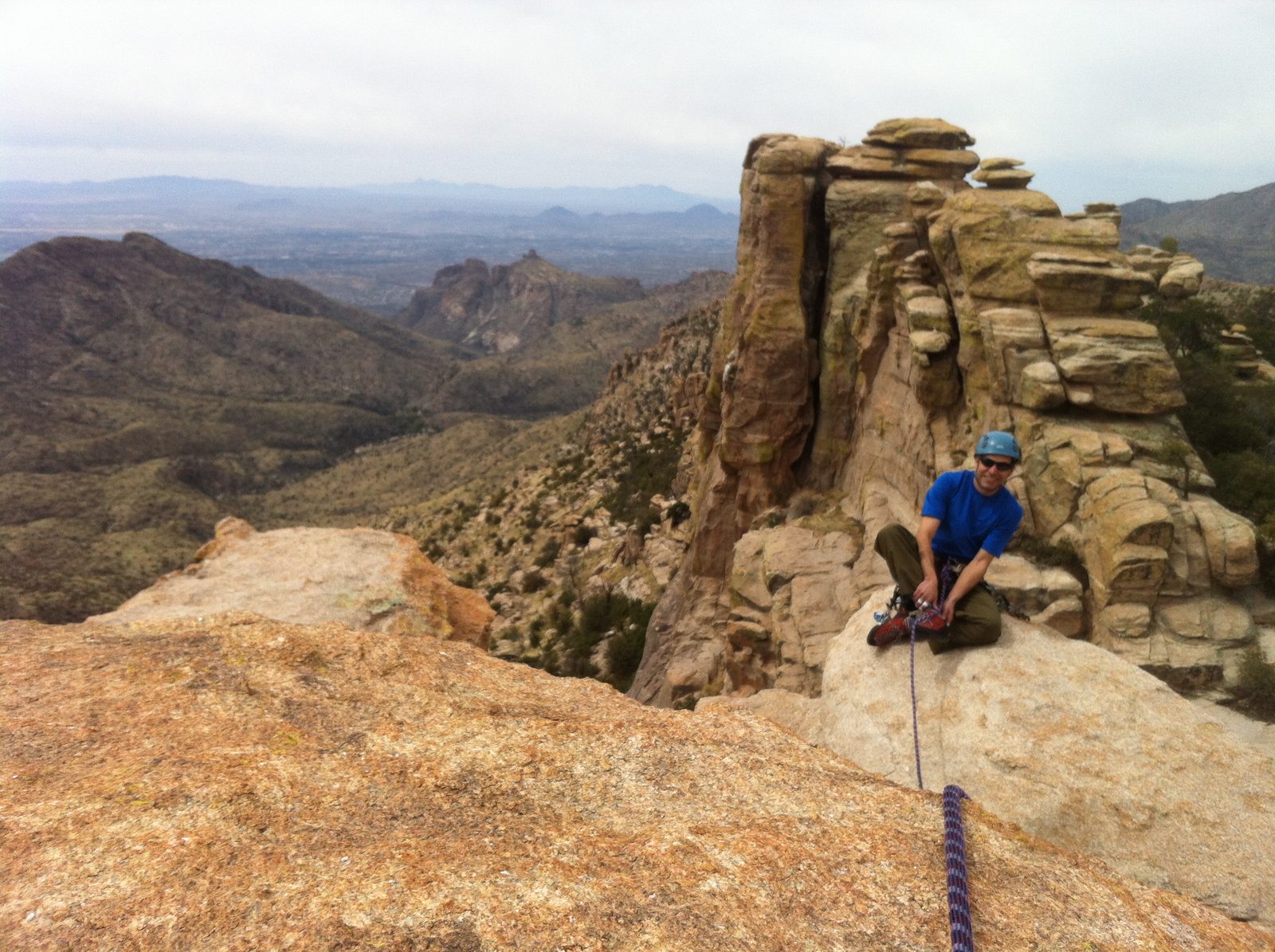 Ian. In the background is Mean Mistreater, 2-pitch 5.10 trad route that is very highly regarded....