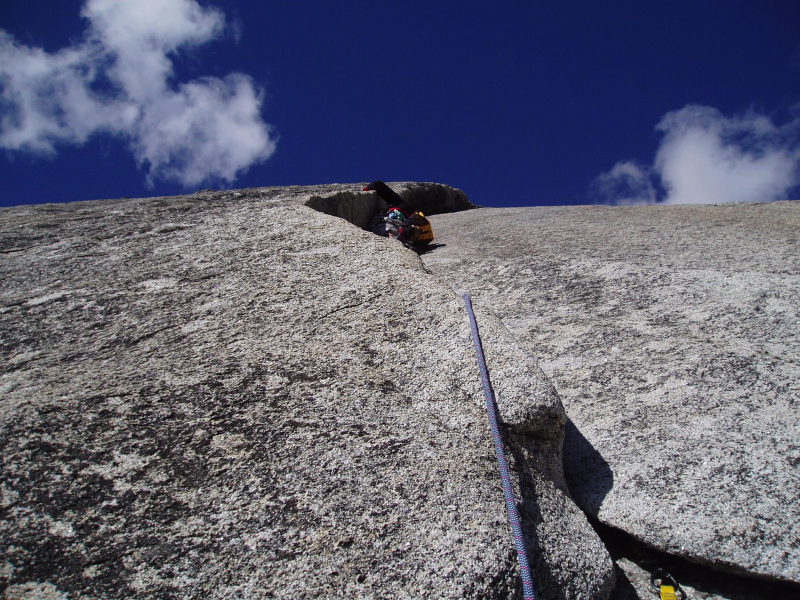 Second pitch of Western Country (5.7).  John on lead.  Not sure how I would have avoided this...