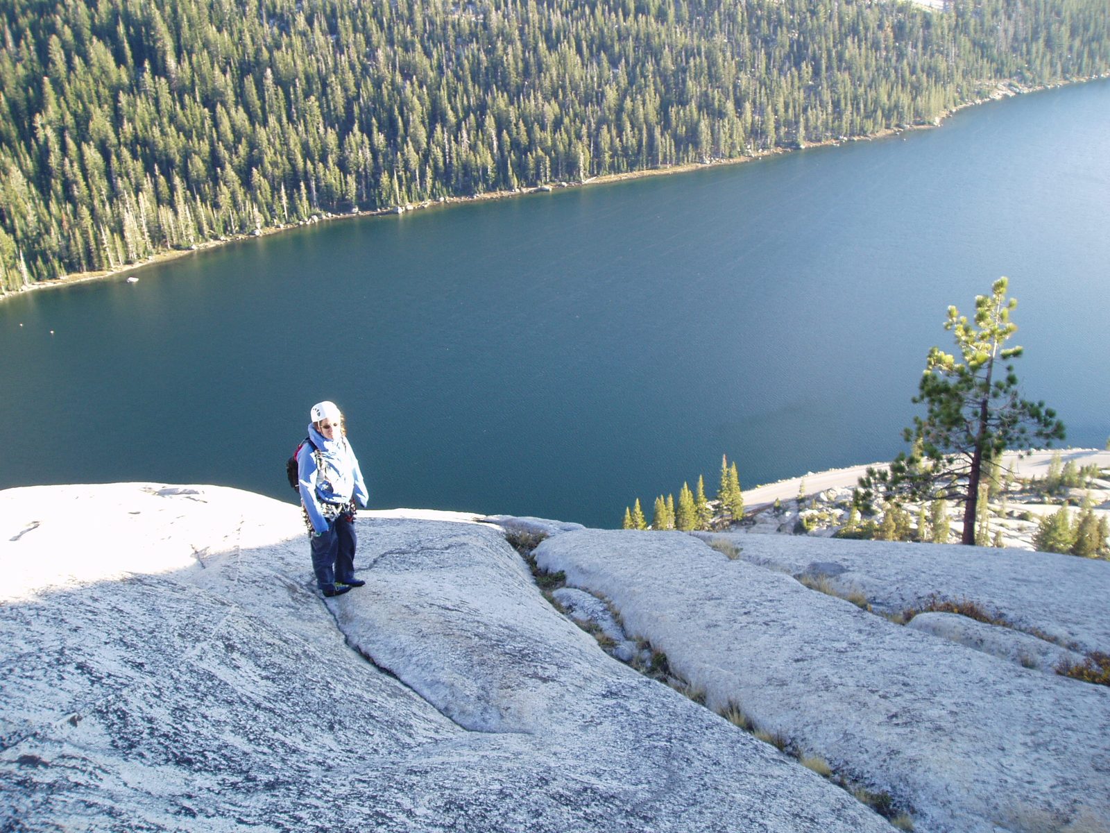Hiking off the dome.