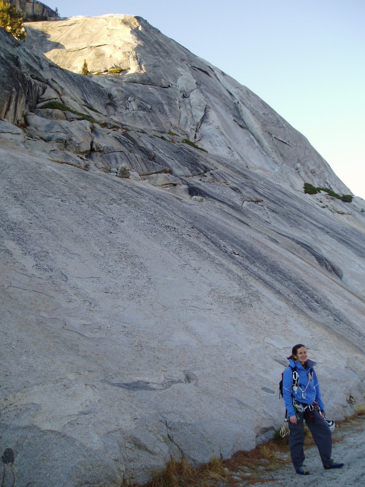 On flat ground again.  Rachel and the conquered Stately Pleasure Dome.