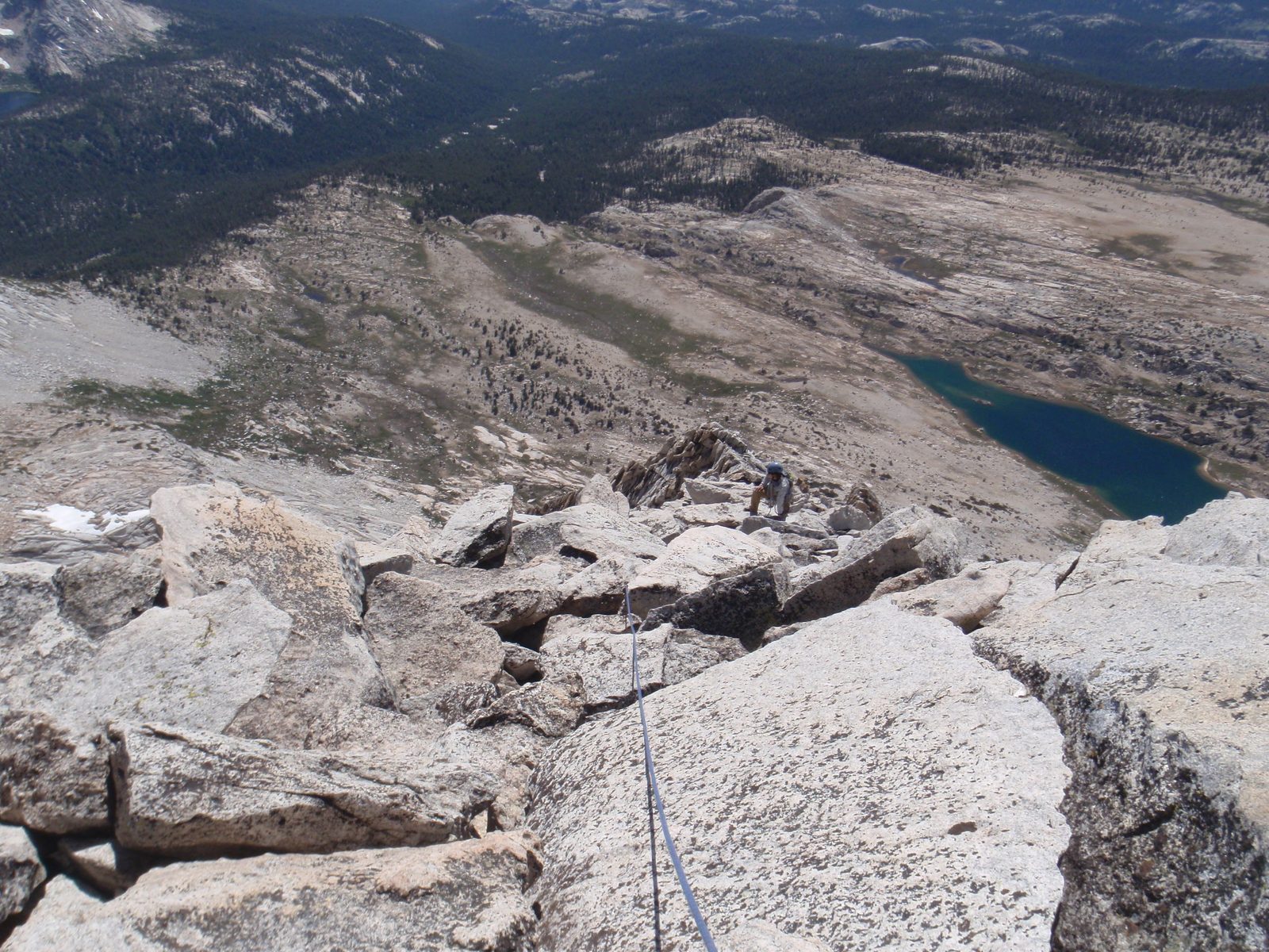 Getting close to the top on easy terrain.