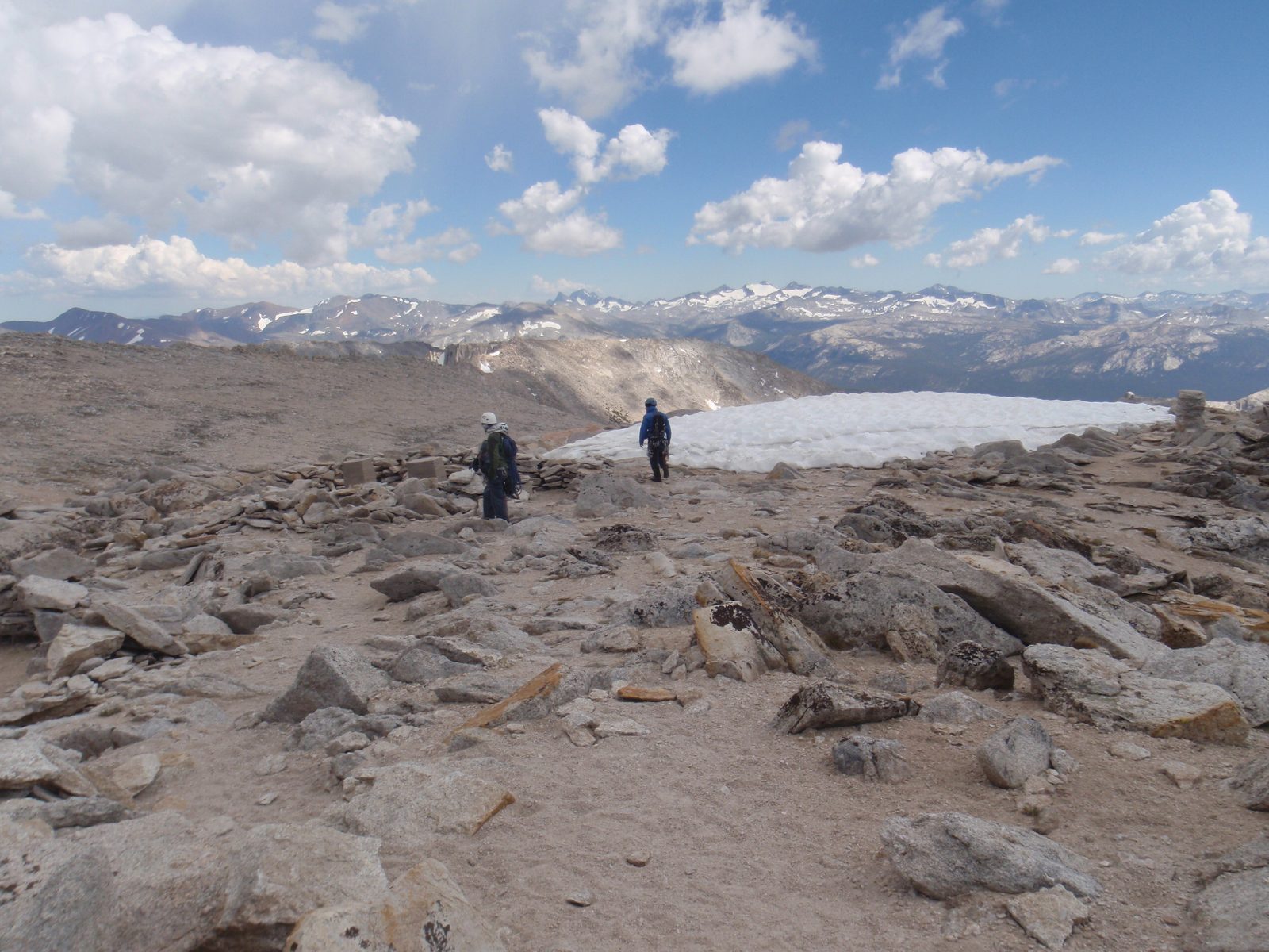 About to cross a small snowfield.