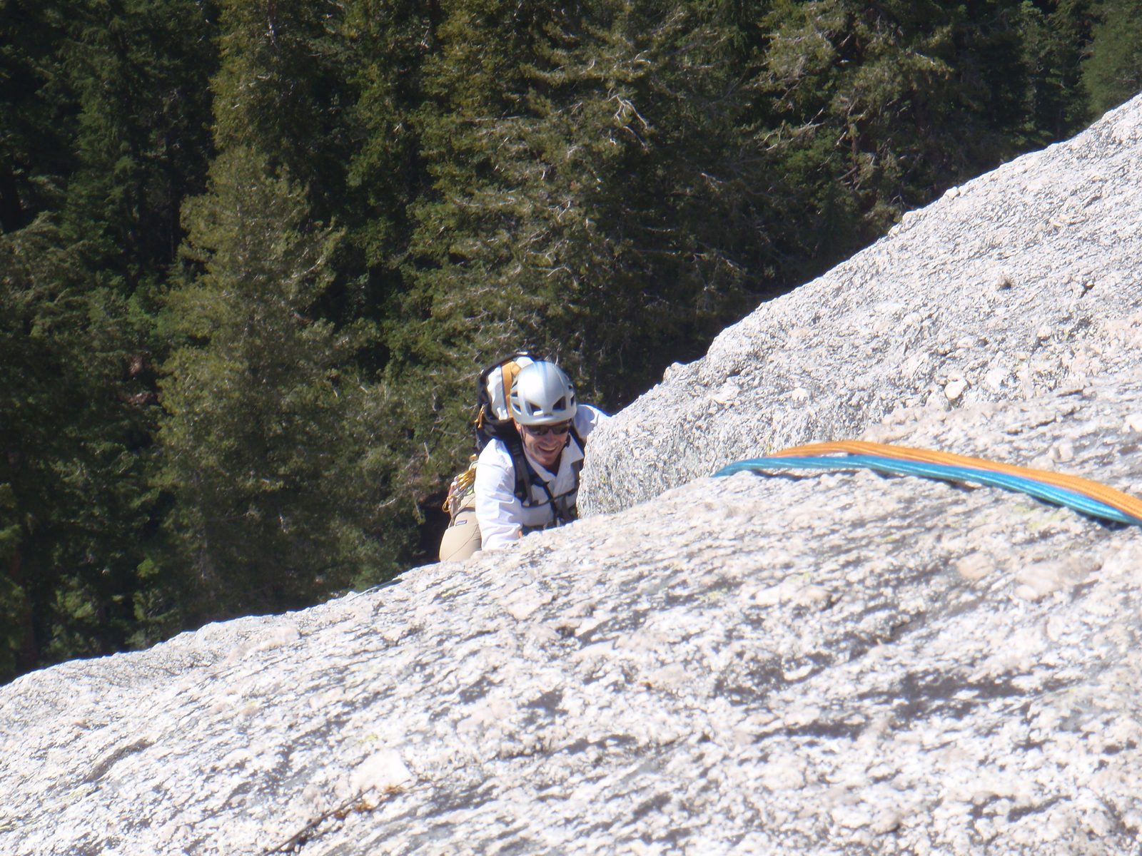 Jay, looking stoked on pitch 3 of Holdless Horror.