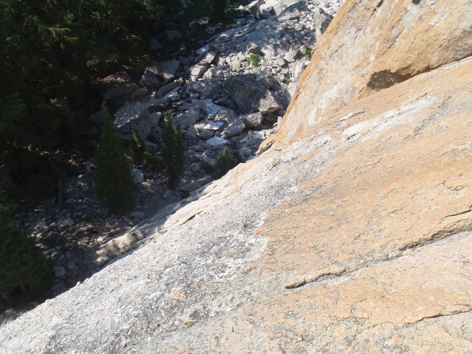 Jay belaying me on Roof Rat (5.7) which was a fun new climb that went up a dihedral and then...