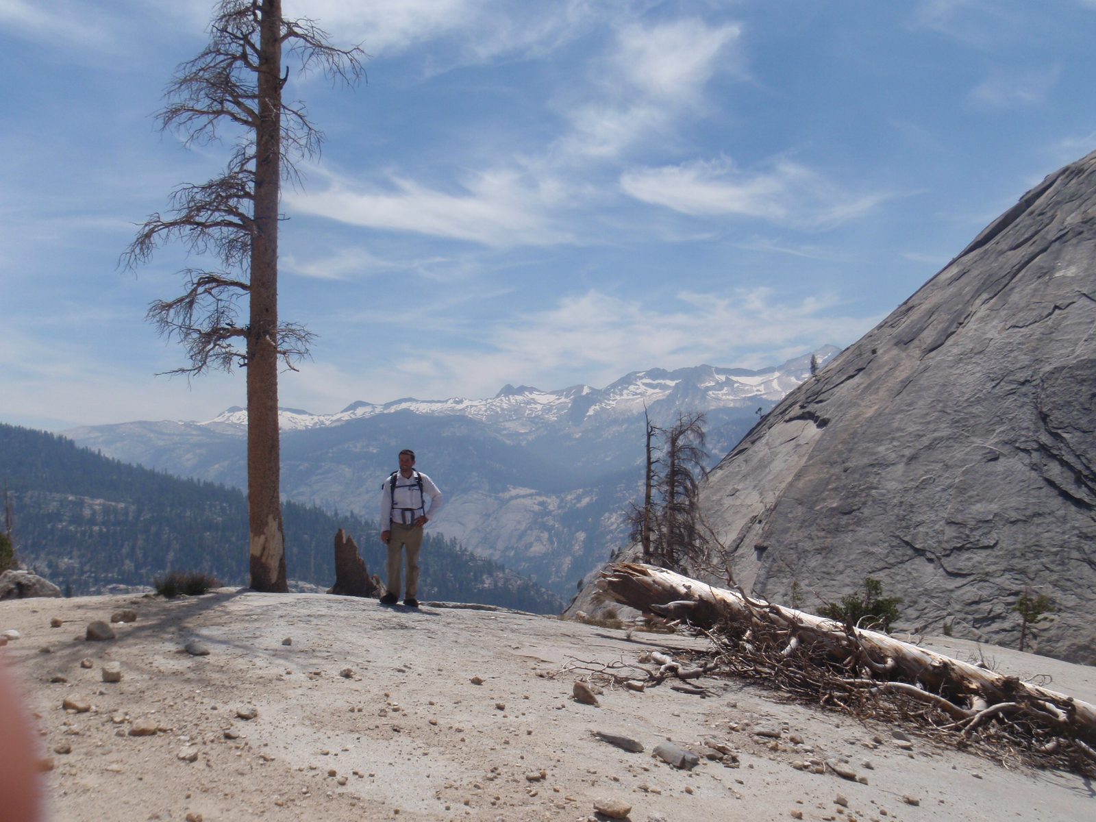 Jay at a lookout near what we named Fletcher Dome.
