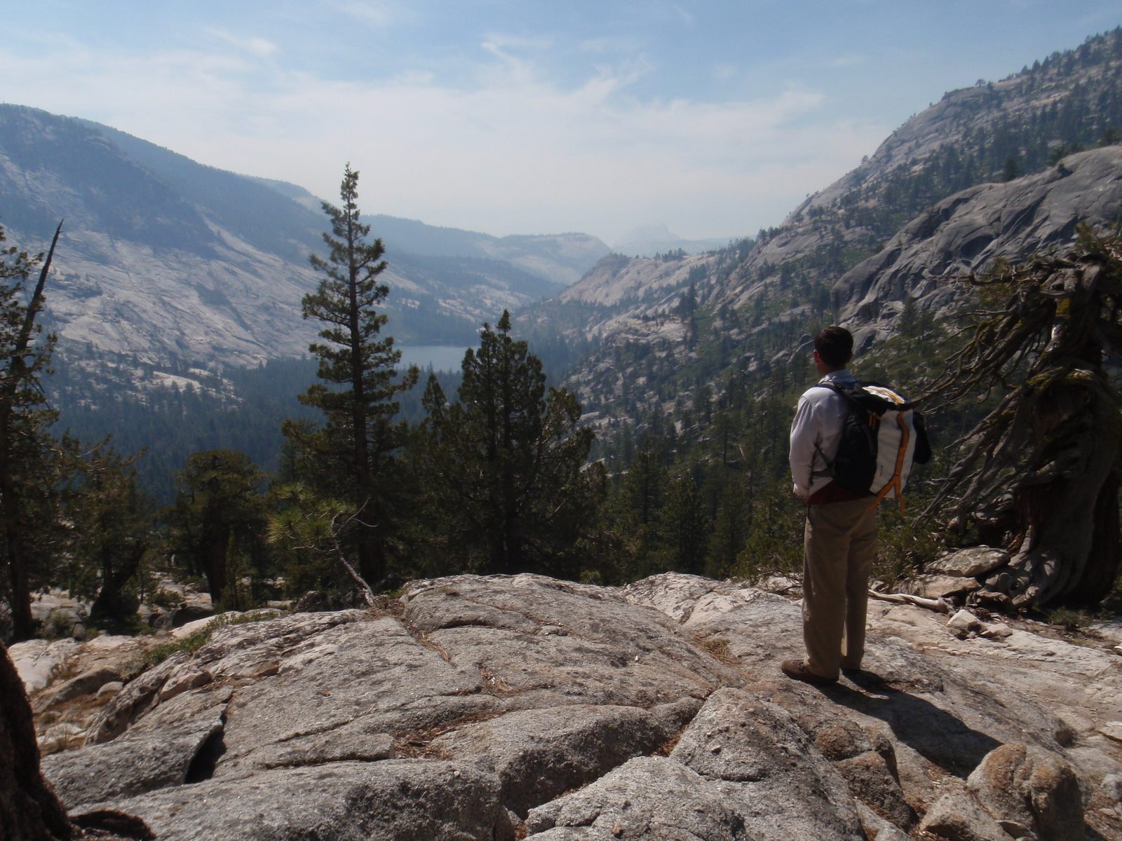 Observing the view. We planned to camp near Half Dome so we still had a healthy distance in front of us.