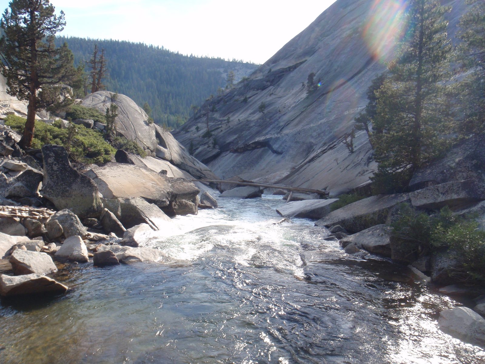 The Merced, starting to slot up around Moraine Dome