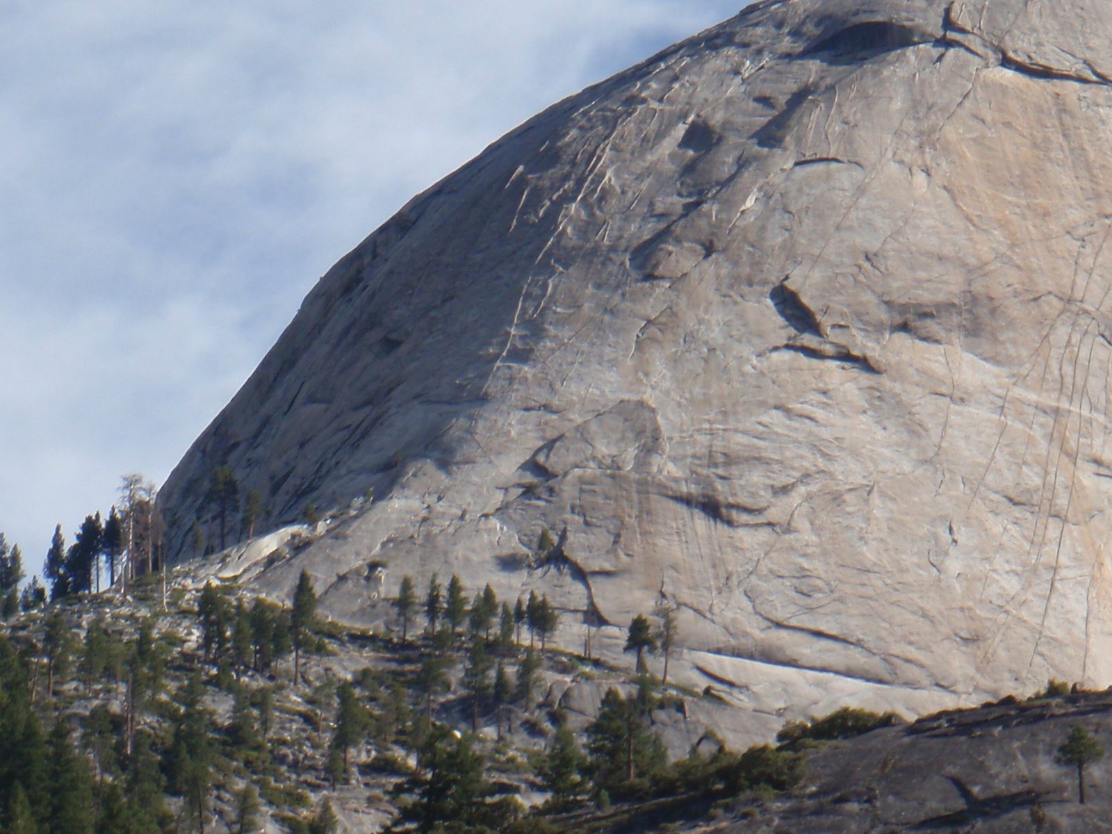 Snake Dike on Half Dome, where Monica and I climbed last year. The Snake Dike is just barely...