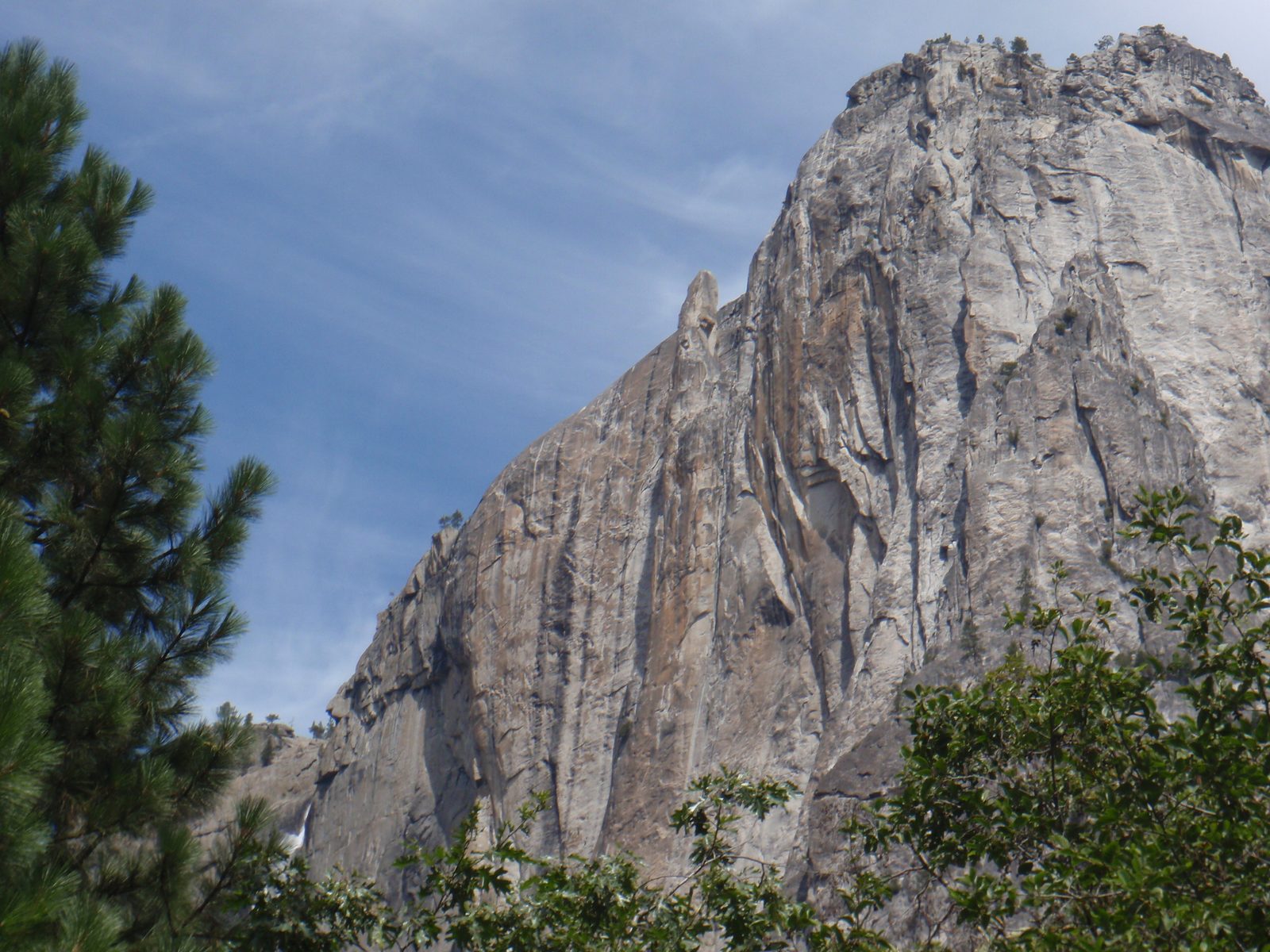 In Yosemite Valley! Lost Arrow Tip Spire. There is a climb that descends into the notch, climbs...