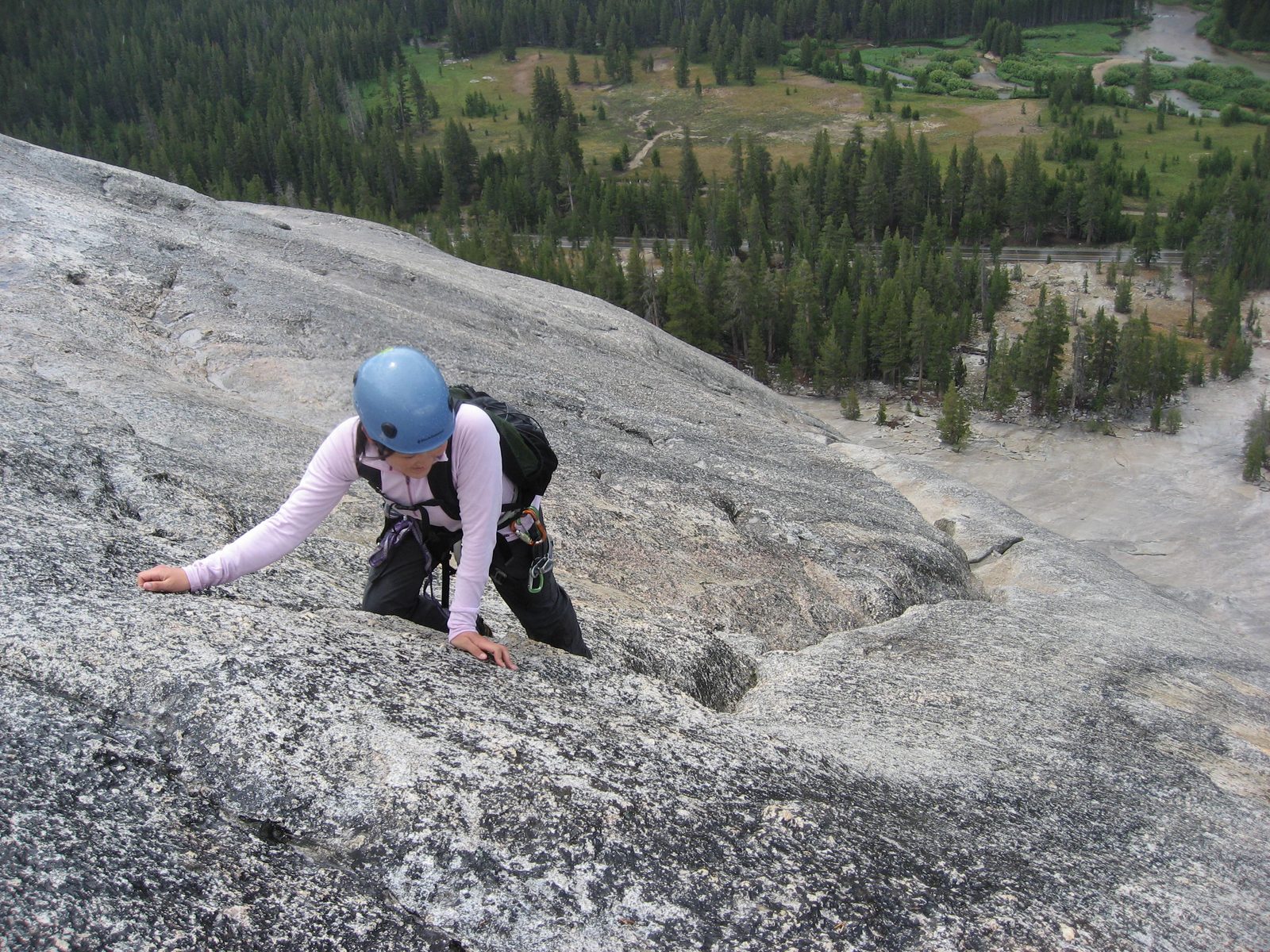 Strangely, the heat of the rock from earlier in the day actually had the effect of creating warm...