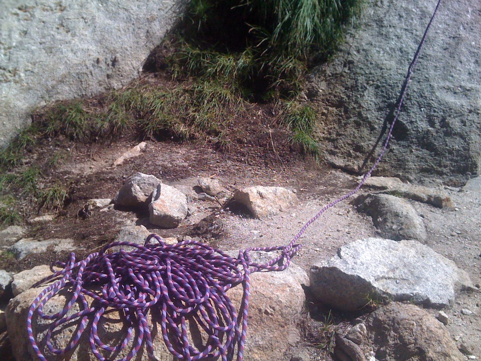 Rope still life. This was the rope I was trailing to belay Alex with.