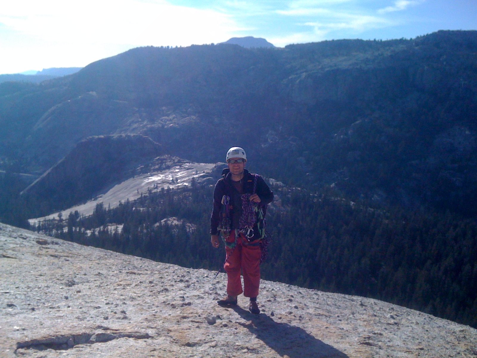 John at the top of Holdless Horror on Dozier Dome.