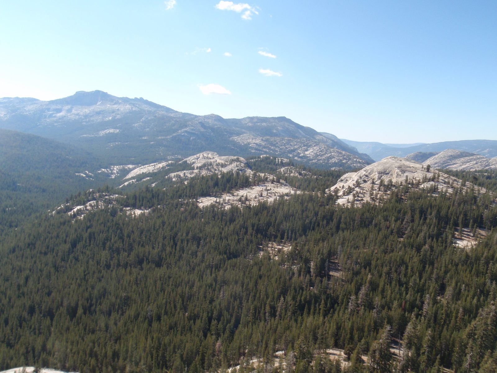 View to the northwest: Cathedral Creek drainage. Our first night's campsite from the Grand...