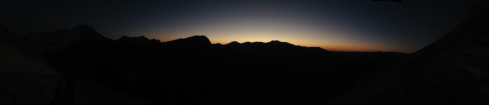 Sierra sunset from the top of Fairview Dome.