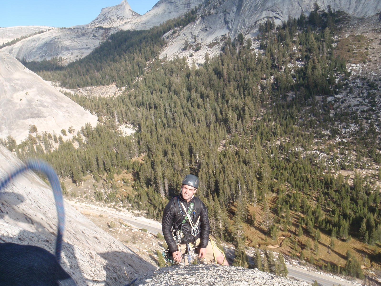 With Cathedral Peak in the background.