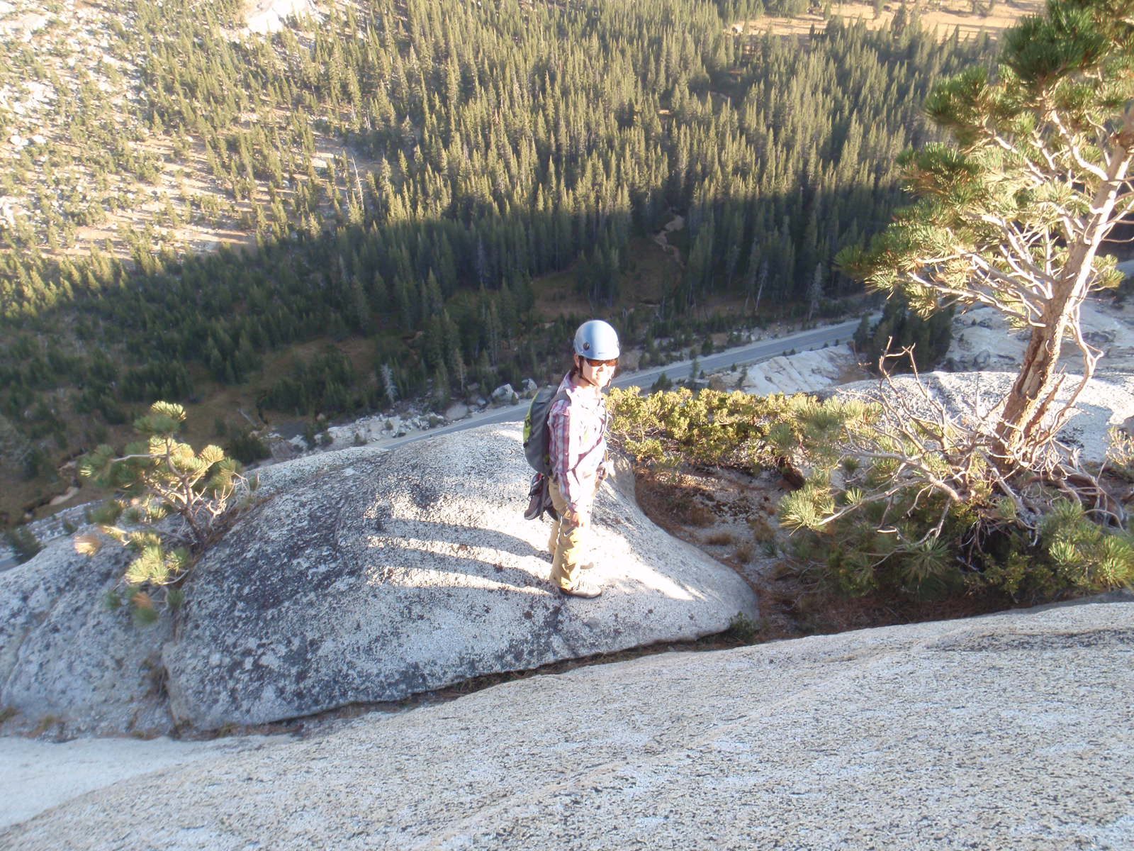 Monica on the 4th class descent.