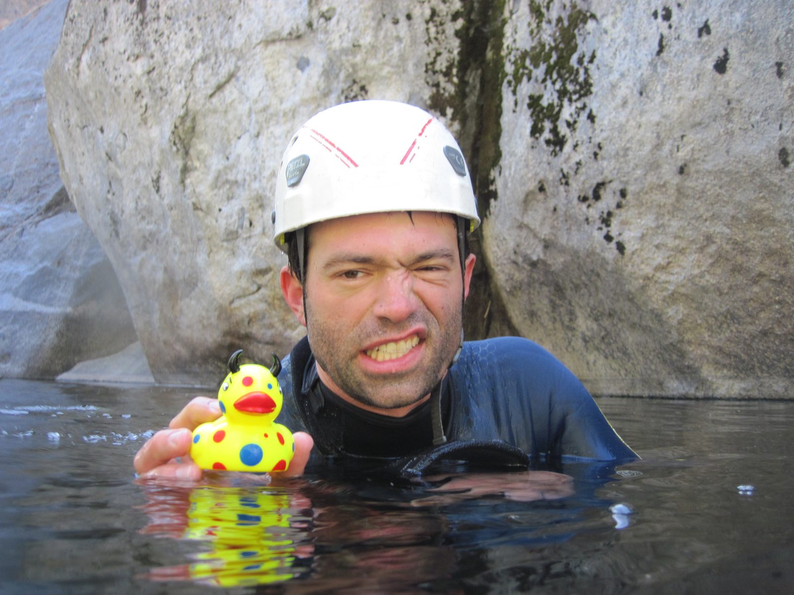 Colin with his duck.