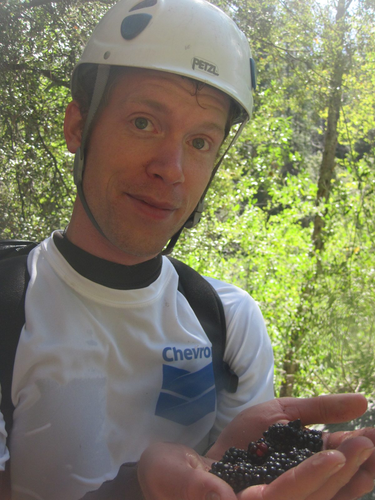 Ben with some blackberries.