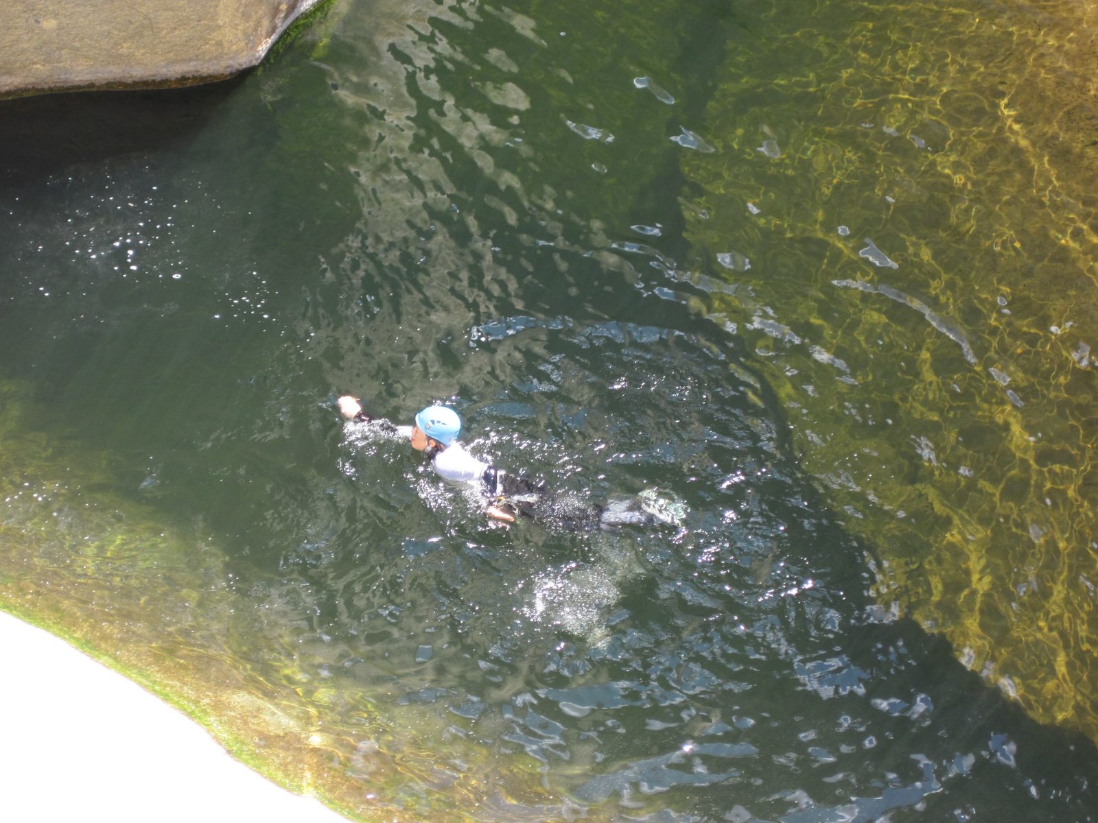 Tracy swimming.