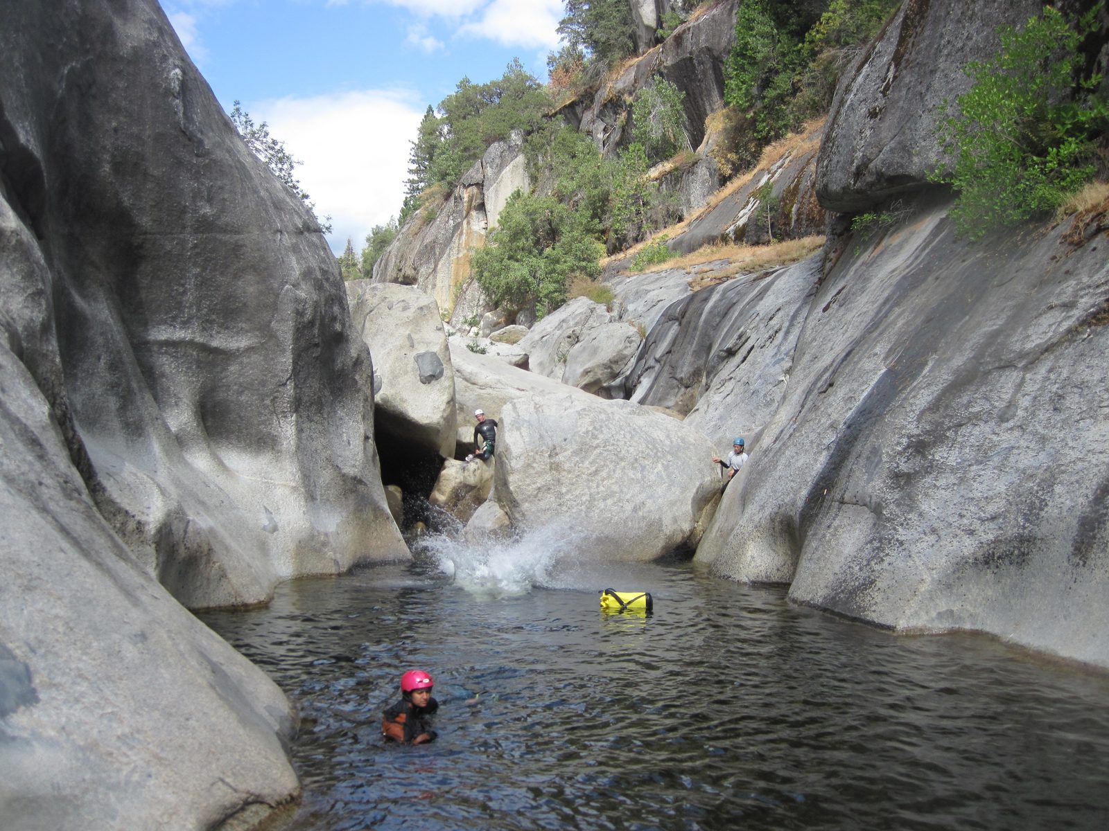 Colin got the rope free, re-rigged the rappel, rappelled, then successfully retrieved the rope.