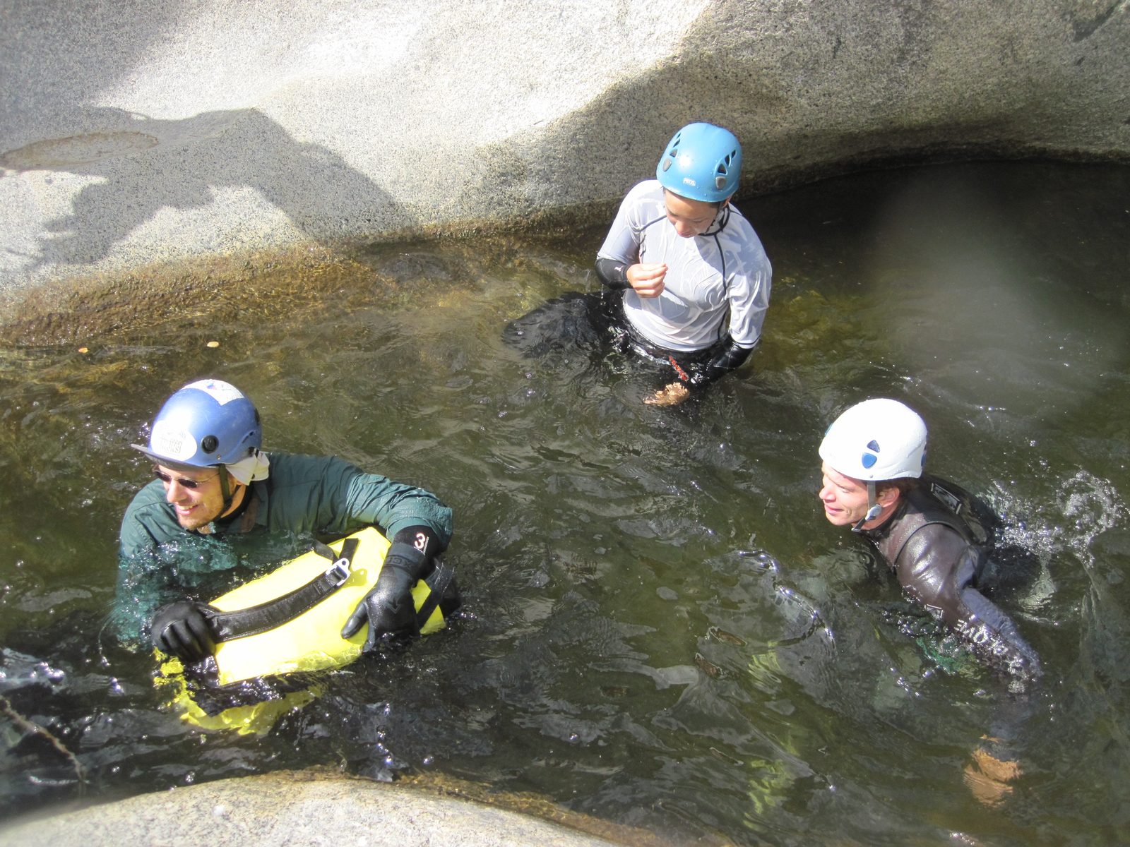 Joel, Tracy and Ben at the top of the next jump/rappel.