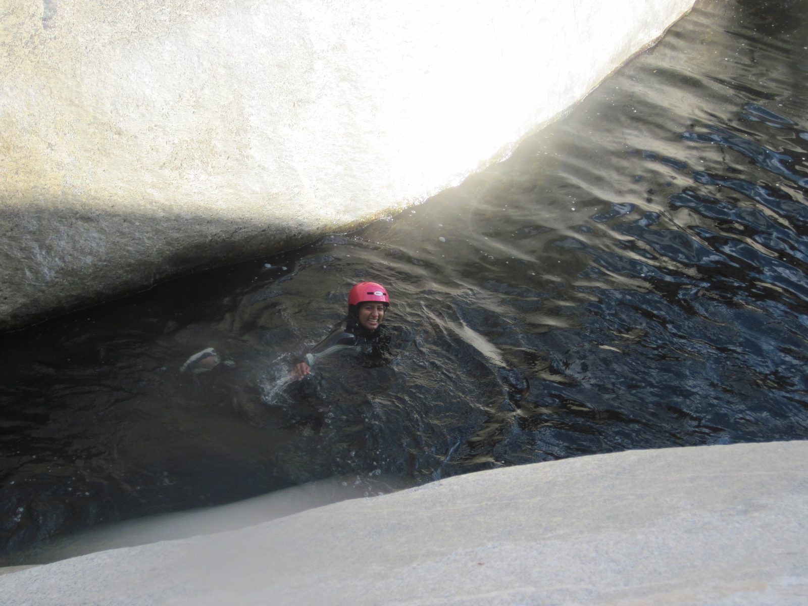 Aditi, after the water slide.