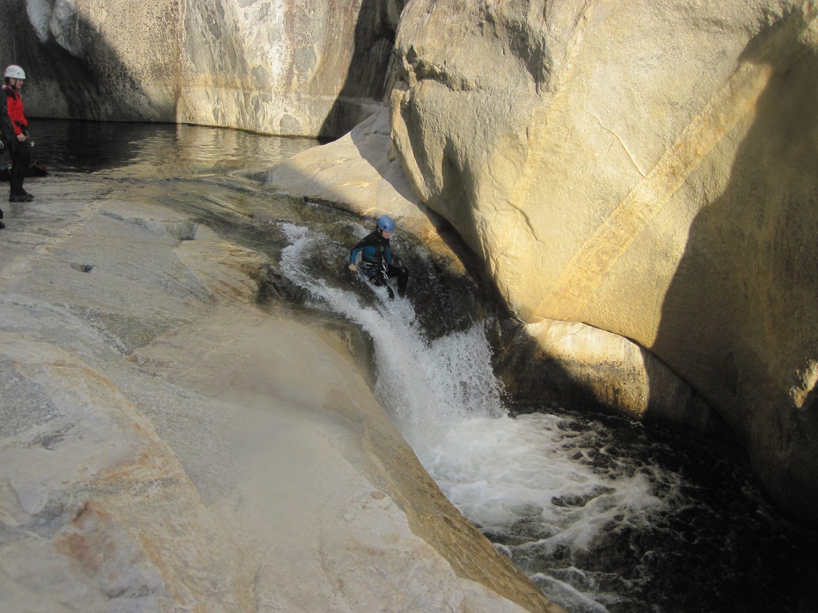 Monica water sliding!
