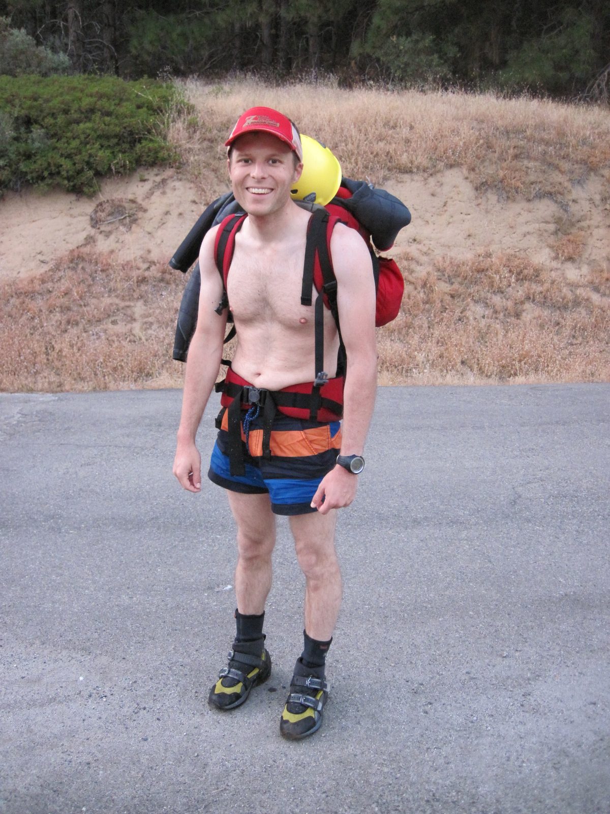John, after the hike back to the road.