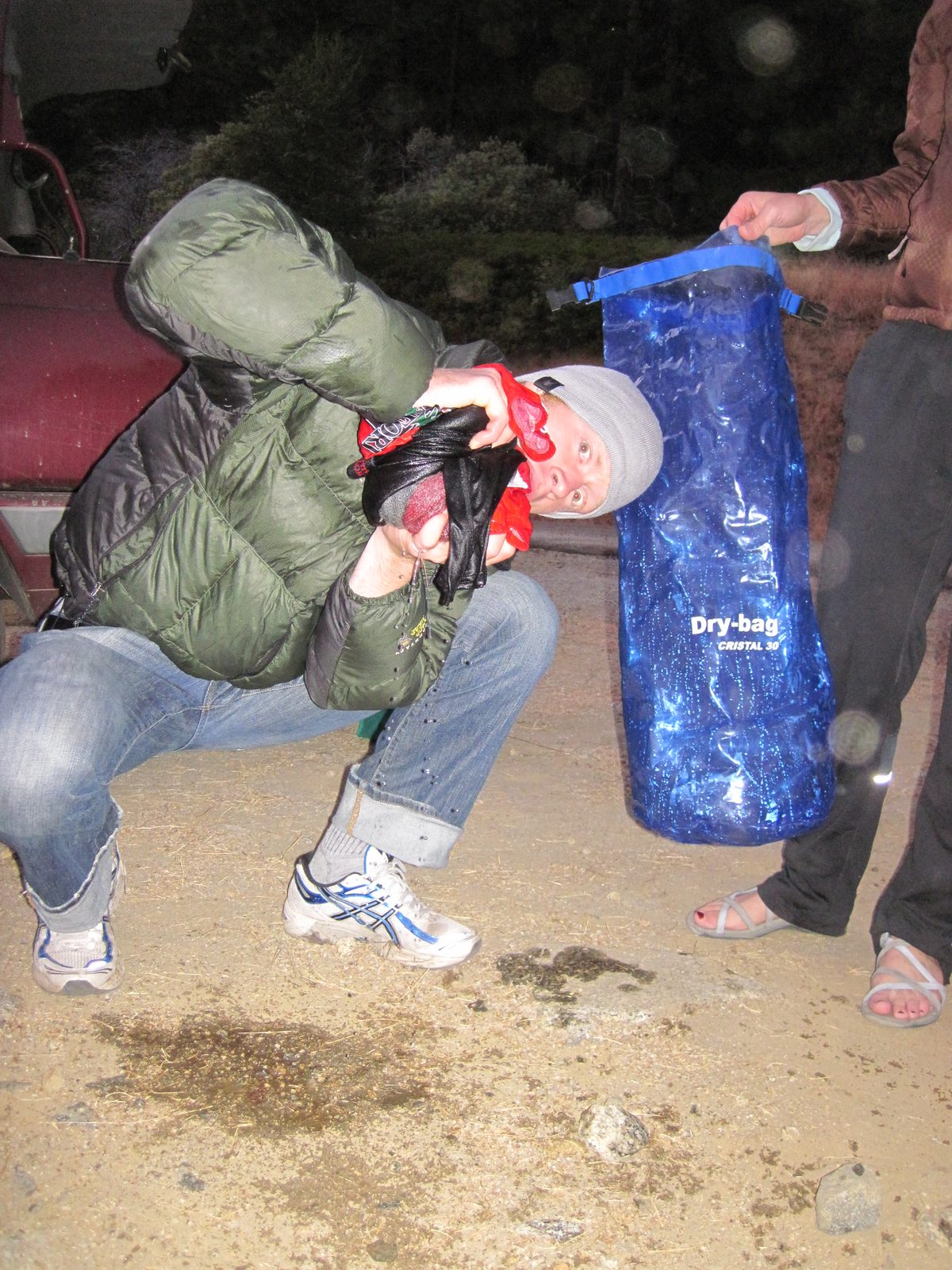 Unfortunately Ben's dry bag was not so dry.