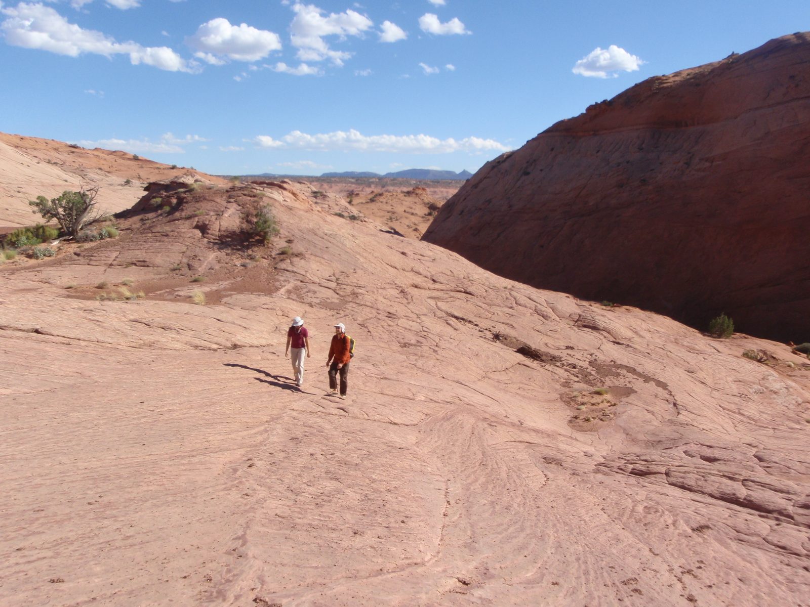 Back in the sunshine, on Navajo slickrock.