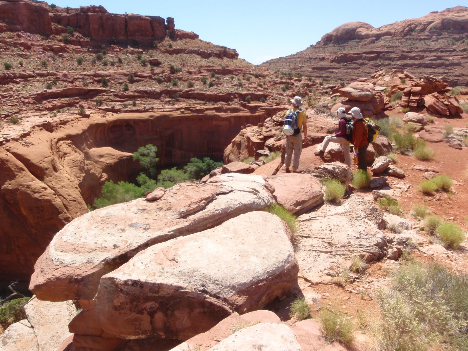 Looking in at Neon Canyon from  an overlook.
