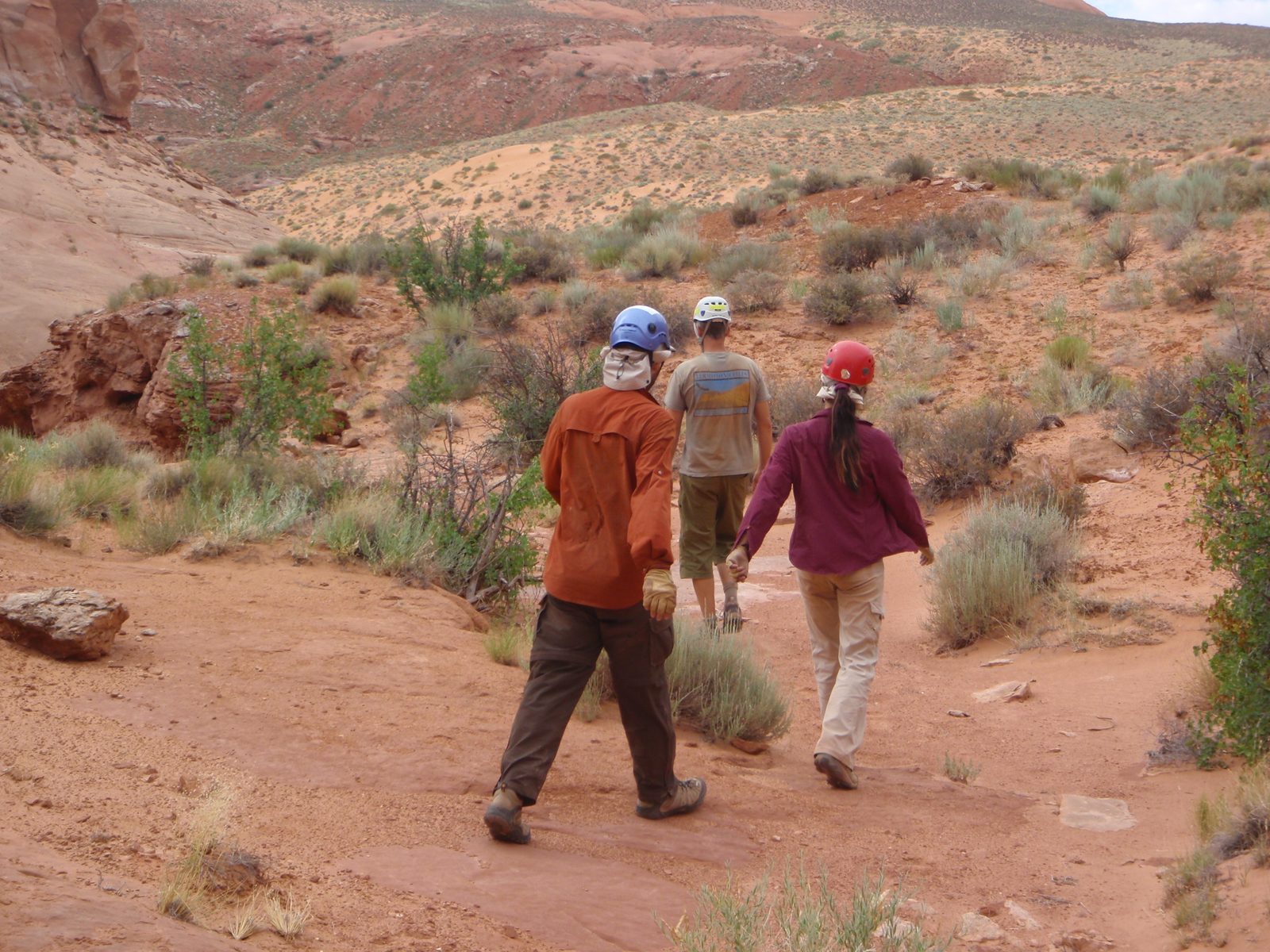 Walking back to the car.