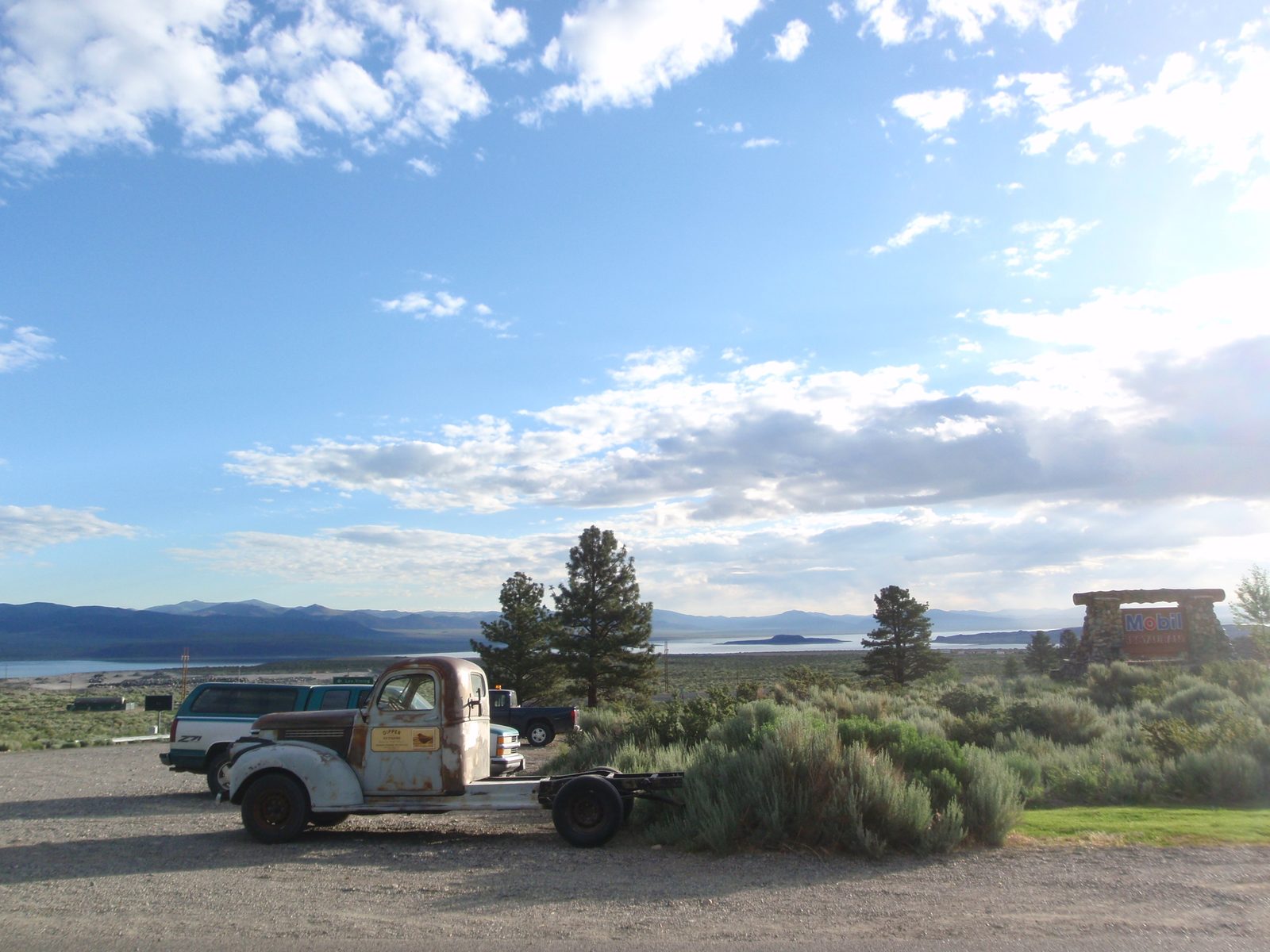 Mono Lake in the background.